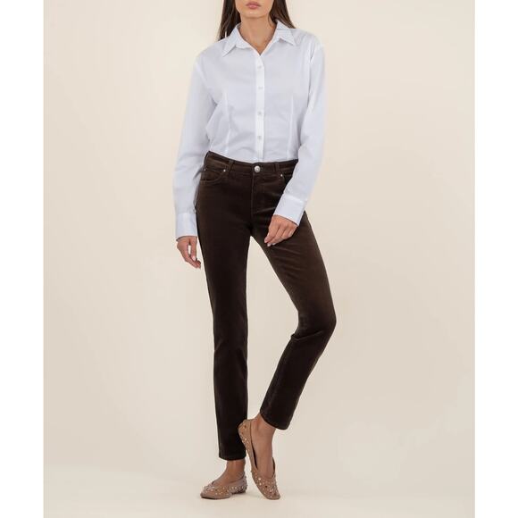 NWT- KUT From The Kloth Catherine in Brownie Corduroy Boyfriend Sz:2 Ret$220 - Picture 1 of 6